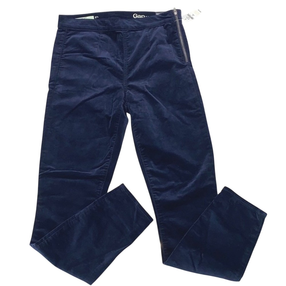 Gap 1969 Side Zip Velvet  Legging Pants Blue Size 27r